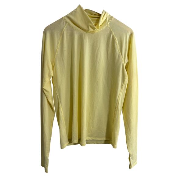 Outdoor Voices Yellow Fast Track Turtleneck Mesh Top Size Large - Picture 1 of 4